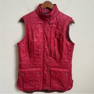 Barbour Women’s Red Wray Gilet Full Zip Quilted Vest